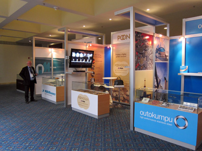 View inside the exhibition floor. Photograph: UK.