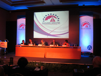 The podium of the first marketing session. Photograph: UK.