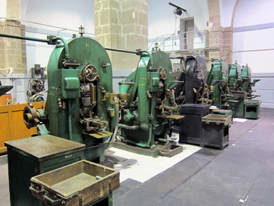 Minting room of the museum at Casa de Moneda. Photograph: UK.