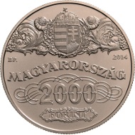 Hungary/ 2,000 HUF/ 37 mm / 23.7 g/ Mintage: 5,000.