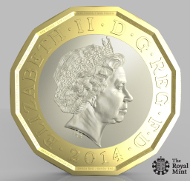 The proposed design of the new United Kingdom £1 circulating coin.