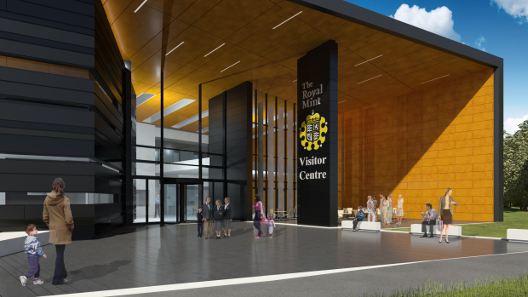 An artist's impression of The Royal Mint visitor centre.