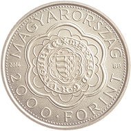 Hungary/ 2,000 HUF/ 2.7 g/ 20mm/ Mintage: 5,000.