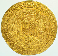 ELIZABETH I SOVEREIGN, SIXTH ISSUE, mm. ESCALLOP, 1584-6.