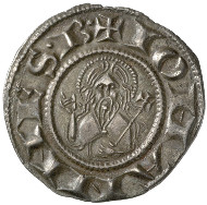 Florence, Republic (1189-1532). Fiorino d'argento, before 1260. Bust of Saint John the Baptist. Rv. Lily. © MoneyMuseum, Zurich.