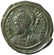 The millionth object recorded on the PAS database: a copper alloy coin struck by Constantine I to celebrate his new city of Constantinople (Istanbul), struck at Lyon in AD 332, found in the Seaton Hoard (Devon). The obverse shows the personification of Constantinopolis. The reverse shows Victory on a prow. © The Trustees of the British Museum.