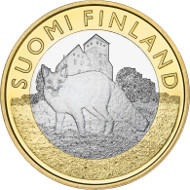 Finland/ 5 EUR/ 9.8 g/ 27.25 mm/ Designer: Erkki Vainio (obverse), Nora Tapper (reverse)/ Mintage: 35,000 (UNC), 10,000 (Proof).
