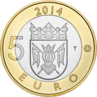 Finland/ 5 EUR/ 9.8 g/ 27.25 mm/ Designer: Erkki Vainio (obverse), Nora Tapper (reverse)/ Mintage: 35,000 (UNC), 10,000 (Proof).