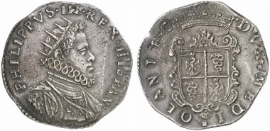 Milan. Philipp III of Spain, 1598-1621. Ducatone 1602. From auction sale Künker 206 (2012), 3058.