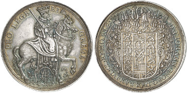 Saxony. John George I. Silver medal, 1619. Merseb. Coll. 902. From auction sale Künker 242 (2013), 3613.
