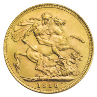 Indian Sovereign 1918.