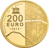 FRANCE / 200 Euro / 2015 / 1 oz Gold Au 999 / Diameter: 37mm / Weight: 31.104 g / Proof / Mintage: 500.