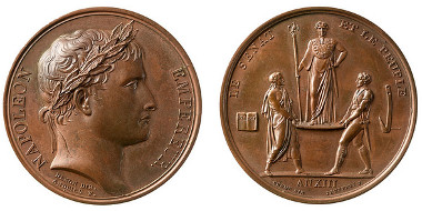 Bronze medal: Coronation of Napoleon in Paris 1804. © Liechtenstein National Museum.