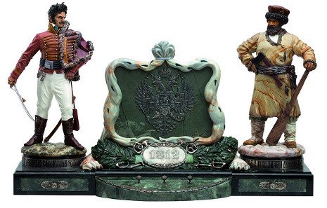 Sculpture of a Russian officer and a Russian farmer. © Liechtenstein National Museum.