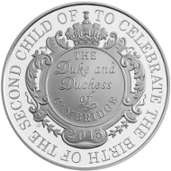 United Kingdom / 2015 / £5 / .925 Sterling Silver / 38.61mm / 28.28g / Reverse Designer: John Bergdahl / Obverse Designer: Jody Clark / Mintage: 9,500.