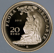 Italy / 2015 / 20 euro / Gold .900 / 6,451 g / 21 mm / Proof / Designer: Valerio De Seta / Mintage: 1,200.