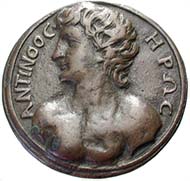 Fig. 1: Cast Renaissance medal showing the bust of Antinoos.
