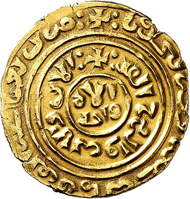 Nr. 3035: FRANCE. Louis IX, 1245-1270. Dinar n. d. (1251/1254), Akko. Imitation of an Arab dinar. Extremely fine. Estimate: 2,000,- euros. Hammer price: 6,000,- euros.
