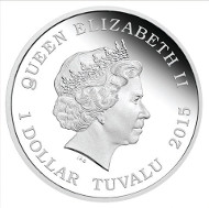 Tuvalu / 1 Tuvaluan Dollar / 1 oz / Silver .999 / 31.135 g / 40.60 mm / Designer: Jennifer McKenna / Mintage: 5000.