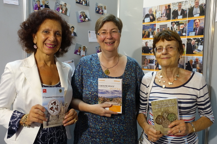 Women power in numismatics - from left to right: Maria Caccamo Caltabiano, Congress organizer, Ursula Kampmann and Cécile Morrisson, Grande Dame of Byzantine numismatics. Photograph: Björn Schöpe.