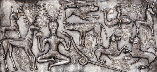 Details of: Gundestrup Cauldron. Silver. Gundestrup, northern Denmark, 100 BC-AD 1. © The National Museum of Denmark.