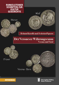 Helmut Rizzolli, Federico Pigozzo, Der Veroneser Währungsraum. Verona und Tirol vom Beginn des 10. Jahrhunderts bis 1516 und Corpus Nummorum Veronensium (CNV), Corpus Nummorum Tirolensium Mediaevalium (CNTM), Runkelsteiner Schriften zur Kulturgeschichte Bd. 8. Bozen, Athesia, 2015. 729 p., color illustrations throughout. Hardcover. 17.1 x 24.5 cm. ISBN: 978-88-6839-139-3. 69,00.