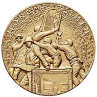 Bronze three-inch duplicate of the Congressional Gold Medal issued by the U.S. Mint. Design: Joel Iskowitz / Phebe Hemphill (obverse) and Donna Weaver Joseph Menna (reverse).
