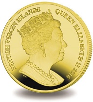 Great Britain / 5 Pounds / Yellow Titanium / 10.00 g / 36.10 mm / Mintage: 5,000.