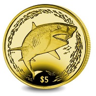 Great Britain / 5 Pounds / Yellow Titanium / 10.00 g / 36.10 mm / Mintage: 5,000.