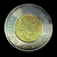 The Toonie of 2012. Photo: Royal Canadian Mint.