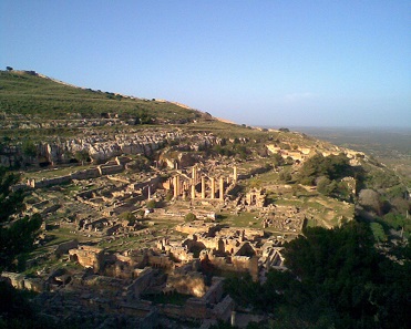 These impressive ruins have been preserved from the city of Cyrene in Libya. Photograph: Maher27777 / Wikicommons.
