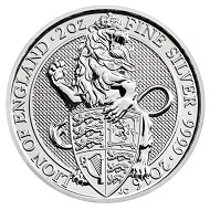 The Lion Two-Ounce Fine Silver Bullion Coin: Great Britain / GBP 5 / 999.9 silver / 62.42g / 38.61mm / Design: Jody Clark.