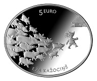 Latvia / 5 euro / .925 silver / 28.28g / 42x35mm / Design: Gundega Muzikante, Ligita Franckevica / Mintage: 10,000.