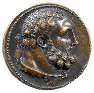 Medal on Hercules featuring Deianeira handing over the poisoned robe to the hero, specimen from the collection of Ludovic Demoulin de Rochefort (1515-1582) integrated in the Amerbach Cabinet, Basel Historical Museum (HMB) inv. 1905.744.