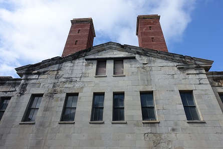 The chimneys of the smelting plant. Photograph: UK.