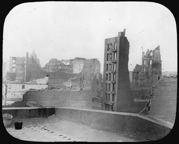 San Francisco after the earthquake, a view from the Mint's roof. National Archives and Records Administration 296588.