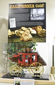 On display is a also scale model replica of a Wells Fargo