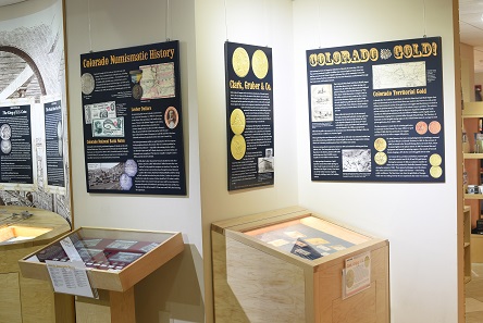 View into the exhibition where the California Gold Rush is richly illustrated.