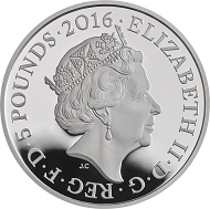 Great Britain / £5 / .925 silver / 28.28g / 38.61mm / Design: Jody Clark (obverse), John Bergdahl (reverse) / Mintage: 4,000.