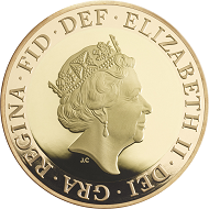 Great Britain / £2 / .916.7 gold (inner: yellow, outer: red) / 15.97g / 28.4mm / Design Jody Clark (obverse), Aaron West (reverse) / Mintage: 1,000. © Royal Mint.