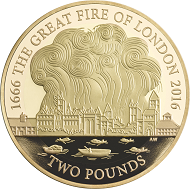 Great Britain / £2 / .916.7 gold (inner: yellow, outer: red) / 15.97g / 28.4mm / Design Jody Clark (obverse), Aaron West (reverse) / Mintage: 1,000. © Royal Mint.