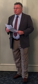 Jürg Richter's long-standing friend, co-author and colleague, Dr Ruedi Kunzmann, gave the laudatory speech. Photograph: UK.