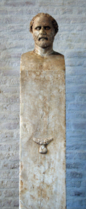 Herm with the head of Demosthenes from the Athenian agora. Photo: Bibi Saint-Pol / Wikipedia.