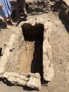 4th-century BC tomb of a male adult. Photo: UFFICIO STAMPA Soprintendenza Pompei.