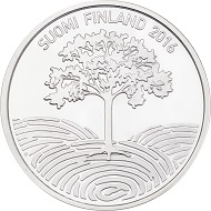 Finland / 10 Euros / Silver .500 / 10g / 28.5mm / Design: Sauli Suomela / Mintage: 10,000.