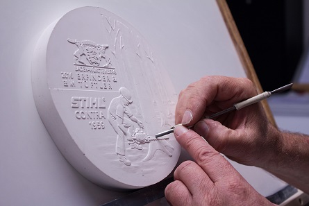 The convex model, the basis of the production of dies. Photo: State Mints of Baden-Württemberg.