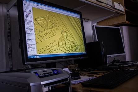 Intermediate stage on the computer. Photo: State Mints of Baden-Württemberg.