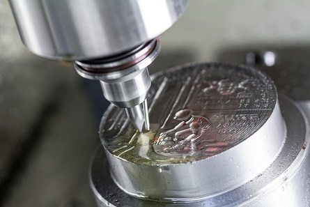 It takes several steps to make a die. Photo: State Mints of Baden-Württemberg.