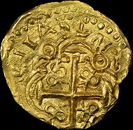 Close ups of the obverse and reverse of a 1694-1713 Charles II type gold 2 escudos struck in Colombia, one of the 1715 Plate Fleet Spanish colonial coins recovered on July 31, 2015, the 300th anniversary of the hurricane that sank all but one ship. Photo: © NGC.