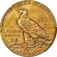 Lot 2149: USA. Indian Half Eagle 1916-S. MS-66 (PCGS). Sold: 82,250 USD.